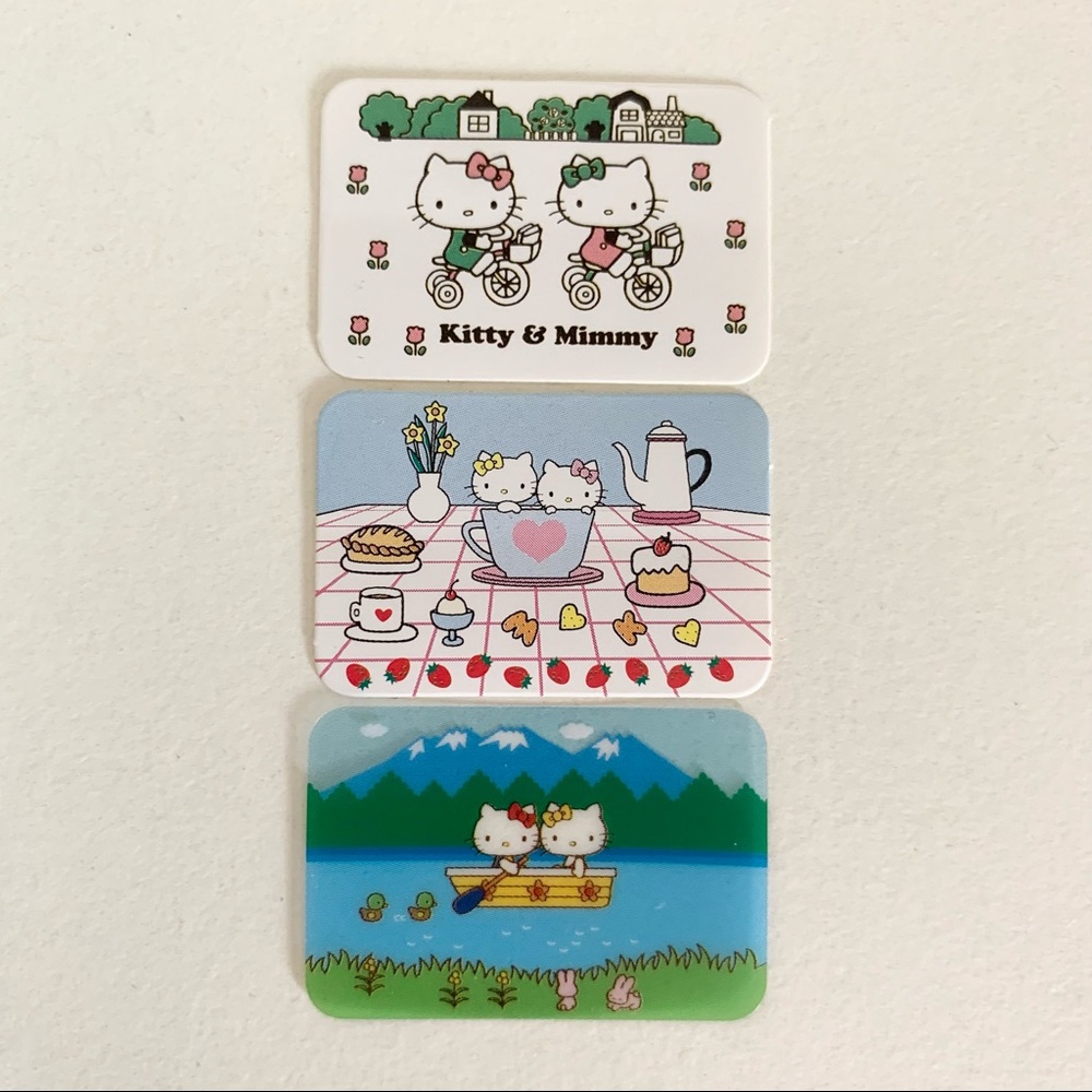 Hold Vintage Hello kitty and Mimmy rare stickers